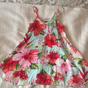 Floral Hawaiian tank Dress size 5/6.